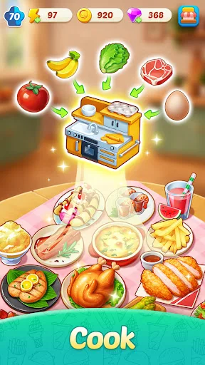 Merge Cooking Thème Restaurant screenshot 3