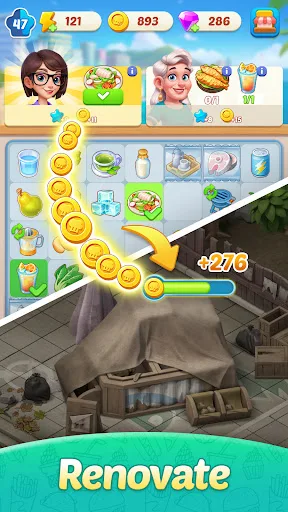 Merge Cooking Thème Restaurant screenshot 4